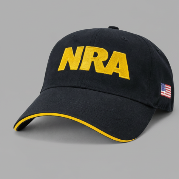 NRA Front NRA Black Embroidered Cap