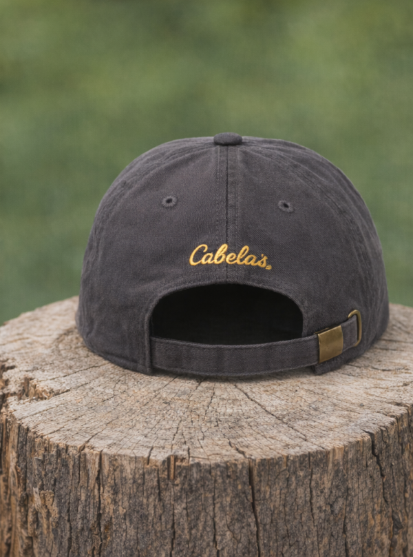 back Charcoal Cabela's Club Dad Hat